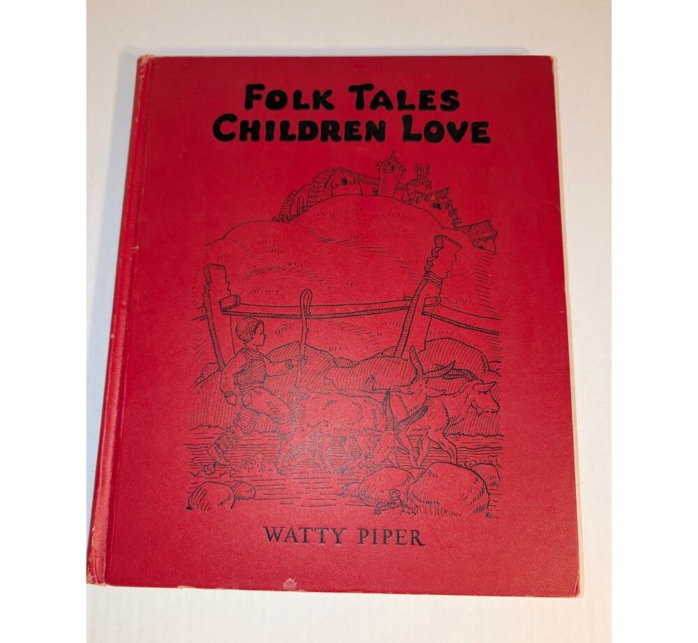 Vintage 1955 Folk Tales Children Love New Edition Colored Illustrations